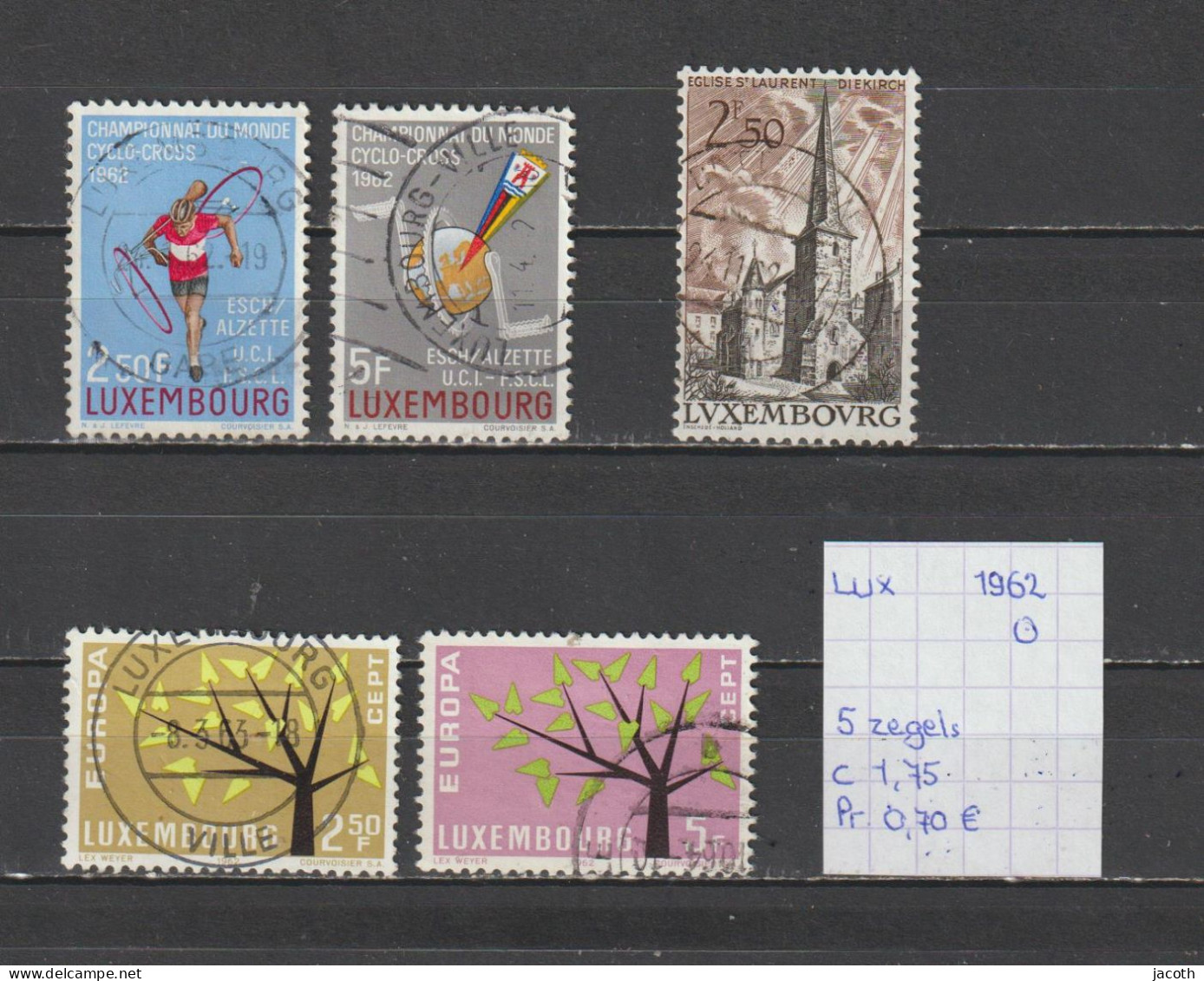 (TJ) Luxembourg 1962 - 5 Zegels (gest./obl./used) - Used Stamps