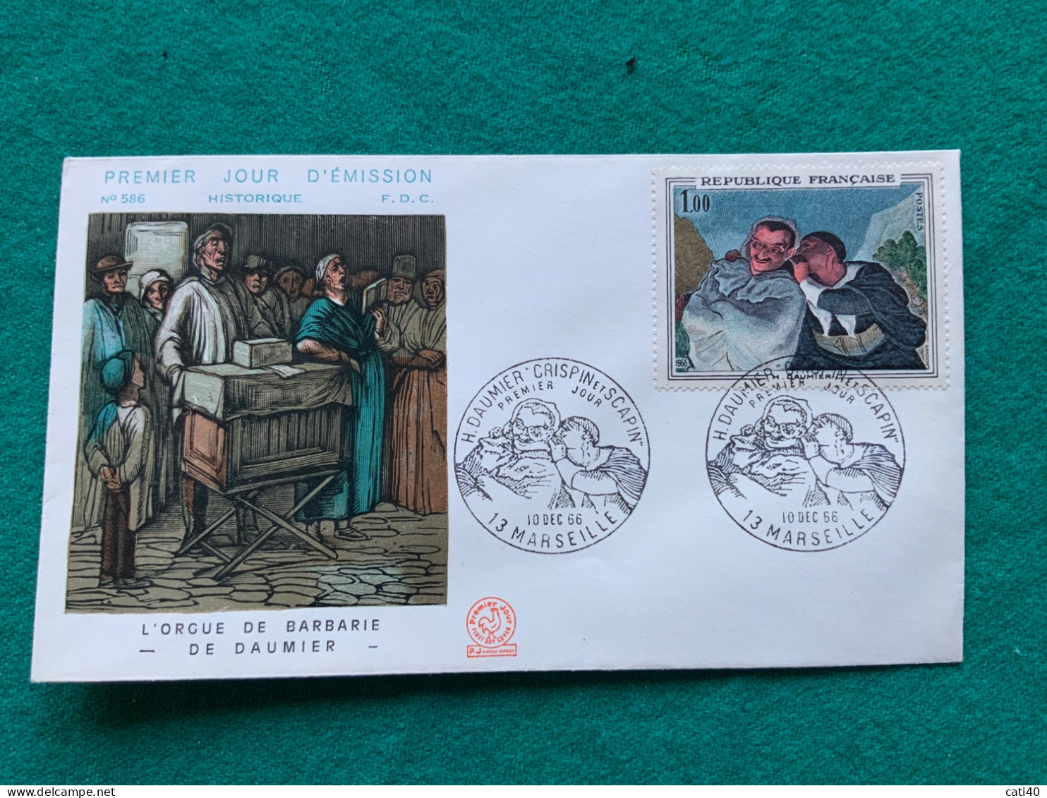 FRANCIA -  H.DAUMIER CRISPIN Et SCARPIN  - FDC  1966 - Brieven En Documenten