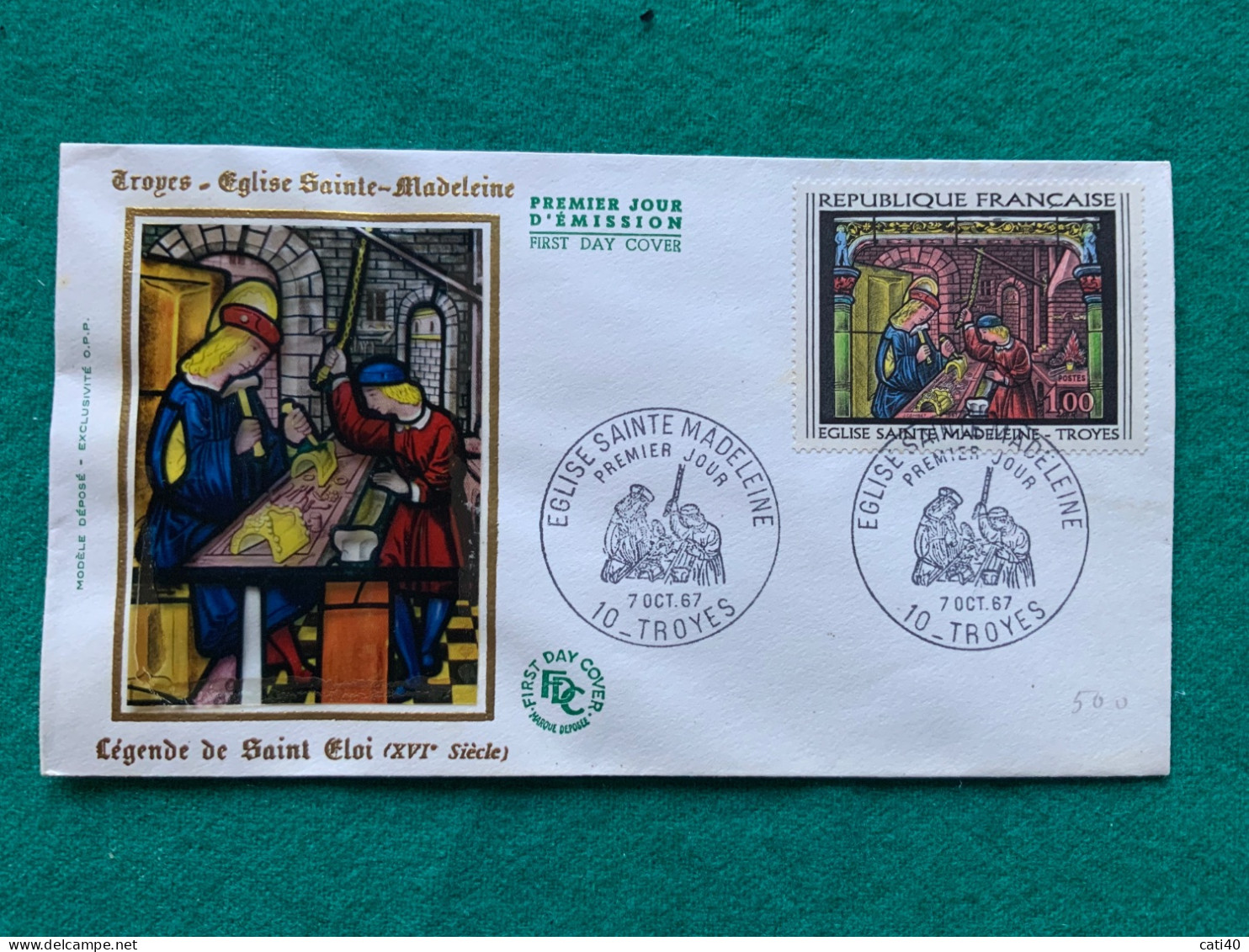 FRANCIA -  EGLISE SAINTE MADELEINE  - FDC  1967 - Covers & Documents