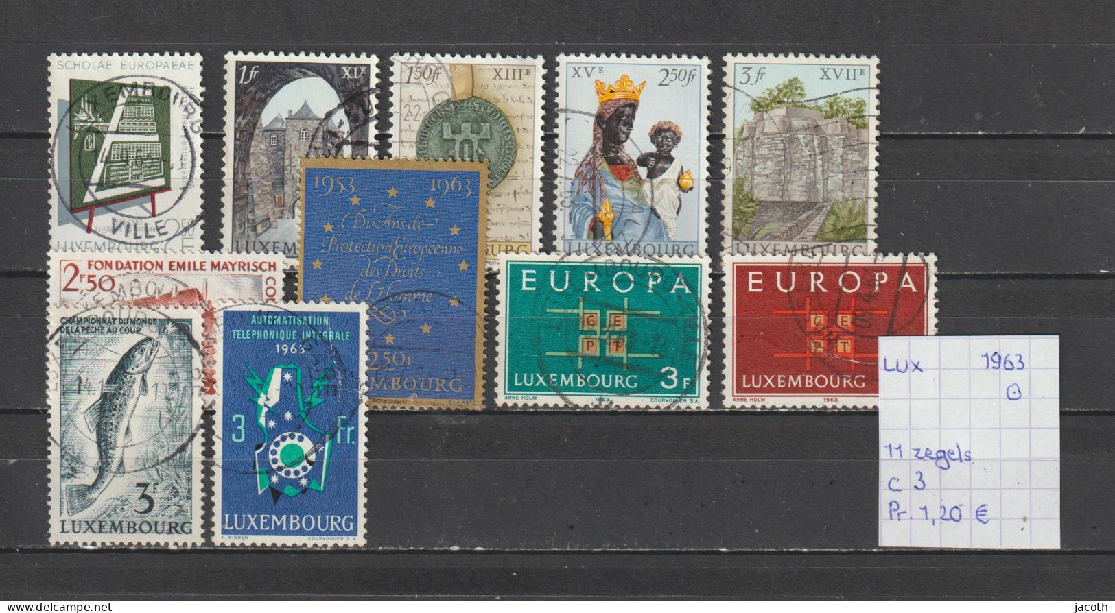 (TJ) Luxembourg 1963 - 11 Zegels (gest./obl./used) - Oblitérés