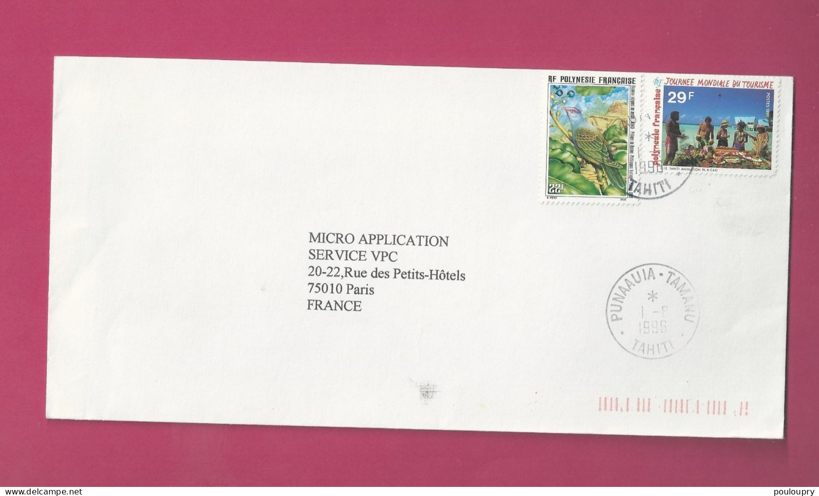 Lettre De 1996 Pour La France - YT N° 479 Et 480C Oiseau - Ptilote De Hutton - Covers & Documents