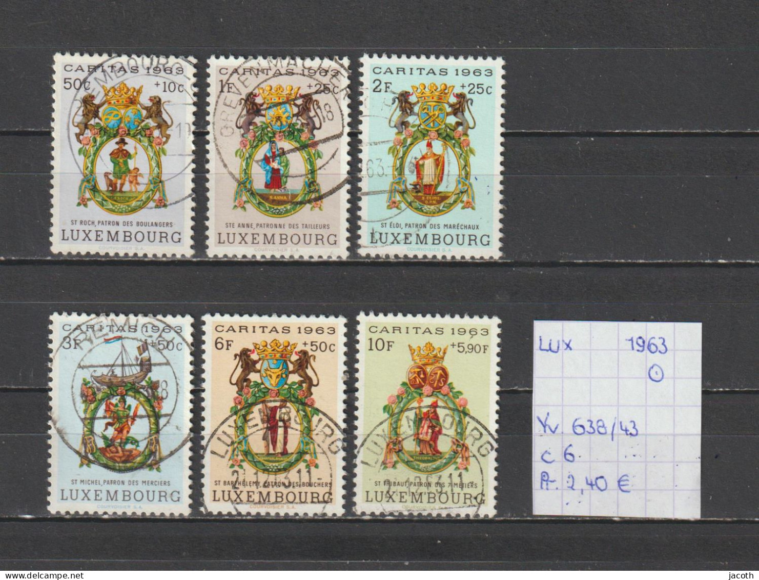 (TJ) Luxembourg 1963 - YT 638/43 (gest./obl./used) - Usati