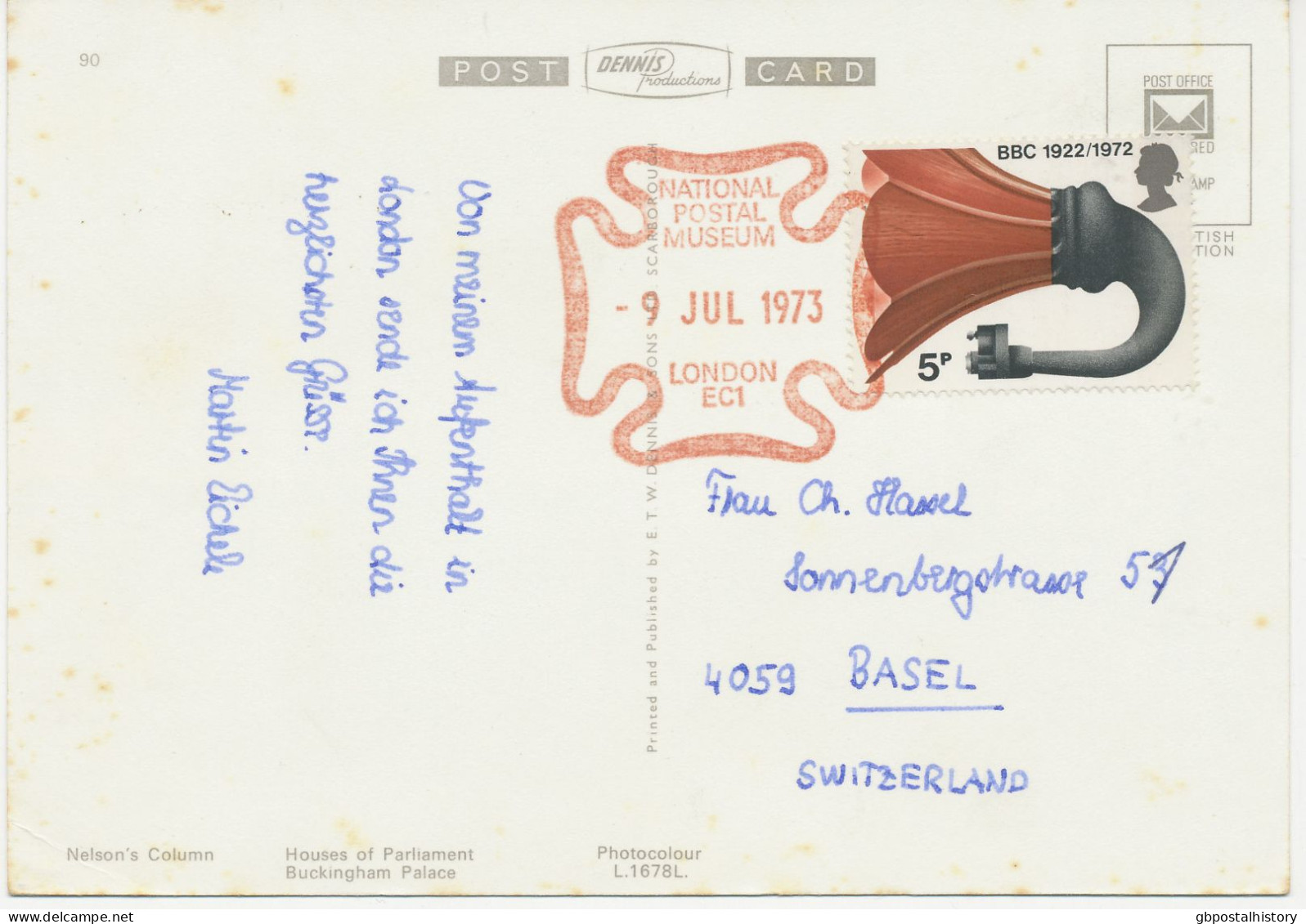 GB SPECIAL EVENT POSTMARKS 1973 National Postal Museum London ECI (some Toned Spots) - Lettres & Documents