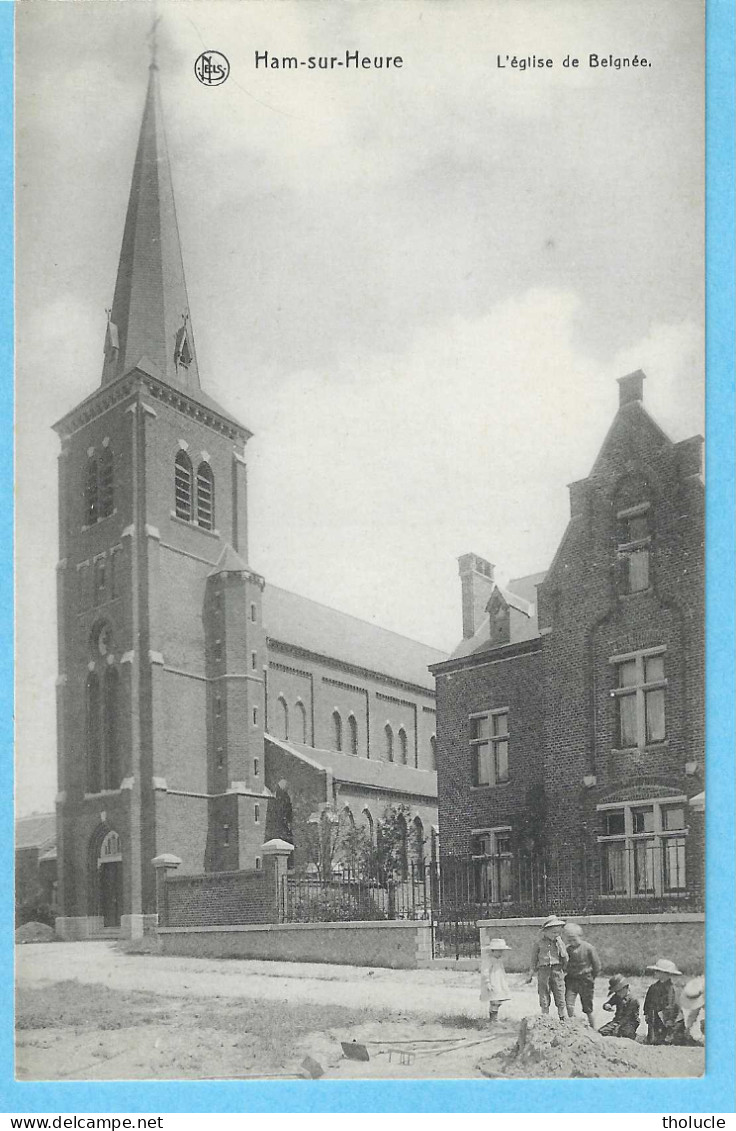Beignée (Ham-sur-Heure-Nalinnes)+/-1910-L'Eglise De Beignée-Jeux D'enfants-Edit.Nels-->Alfred Frère,Ham S/Heure - Ham-sur-Heure-Nalinnes