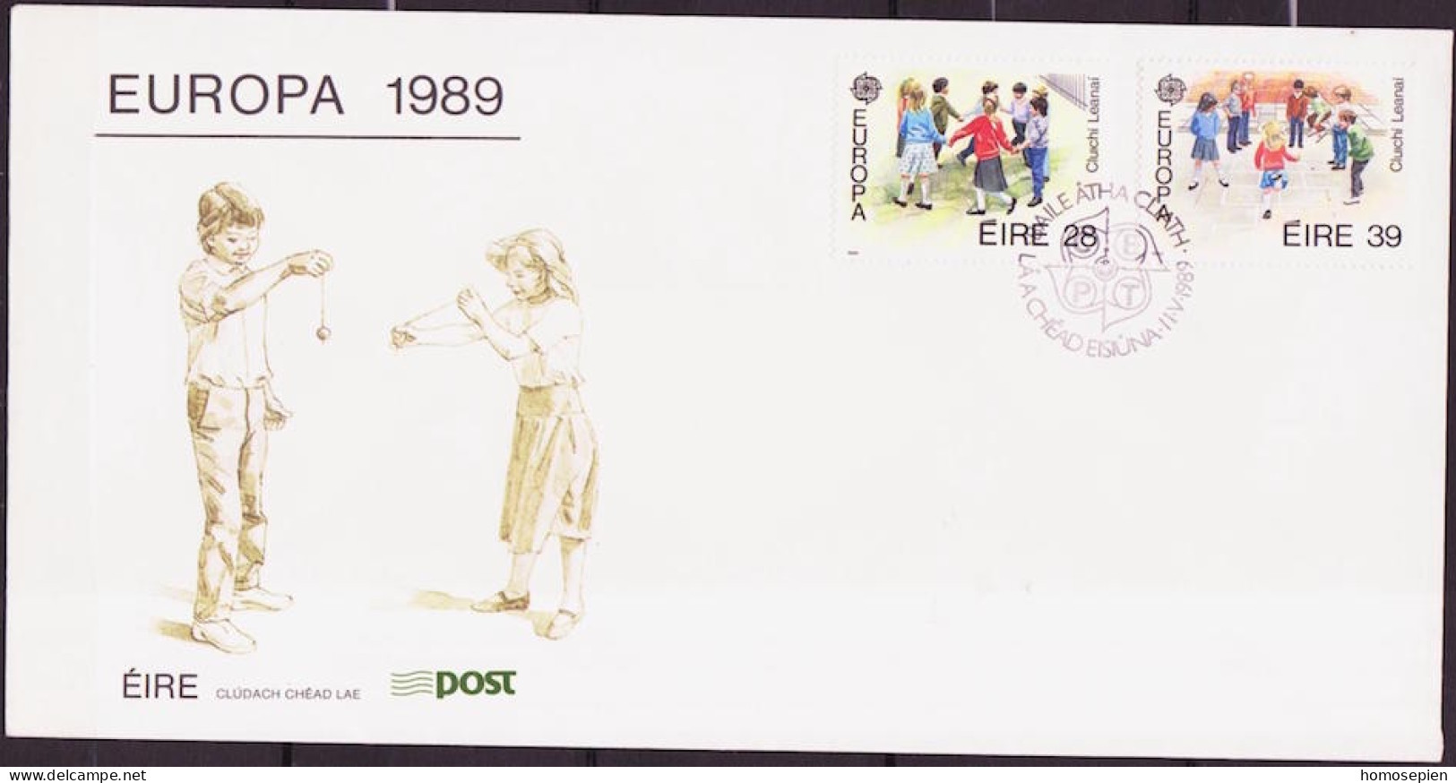 Irlande - Ireland - Irland FDC 1989 Y&T N°682 à 683 - Michel N°679 à 680 - EUROPA - FDC