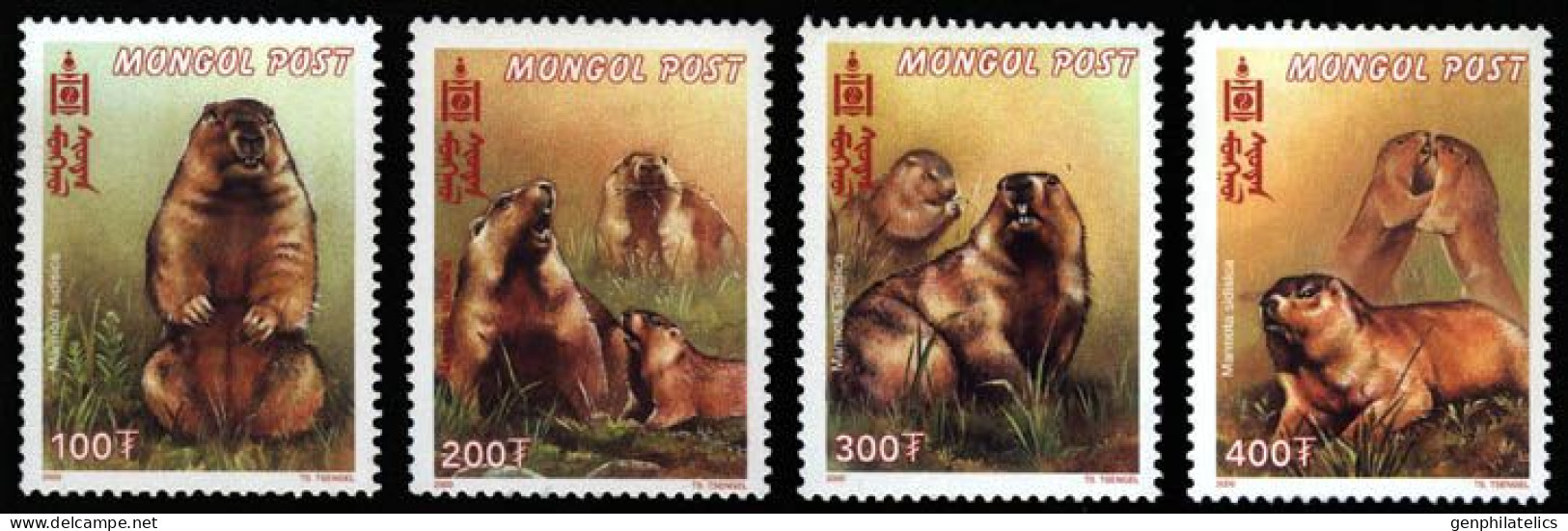 MONGOLIA 2000 FAUNA Animals MARMOTS - Fine Set MNH - Mongolie