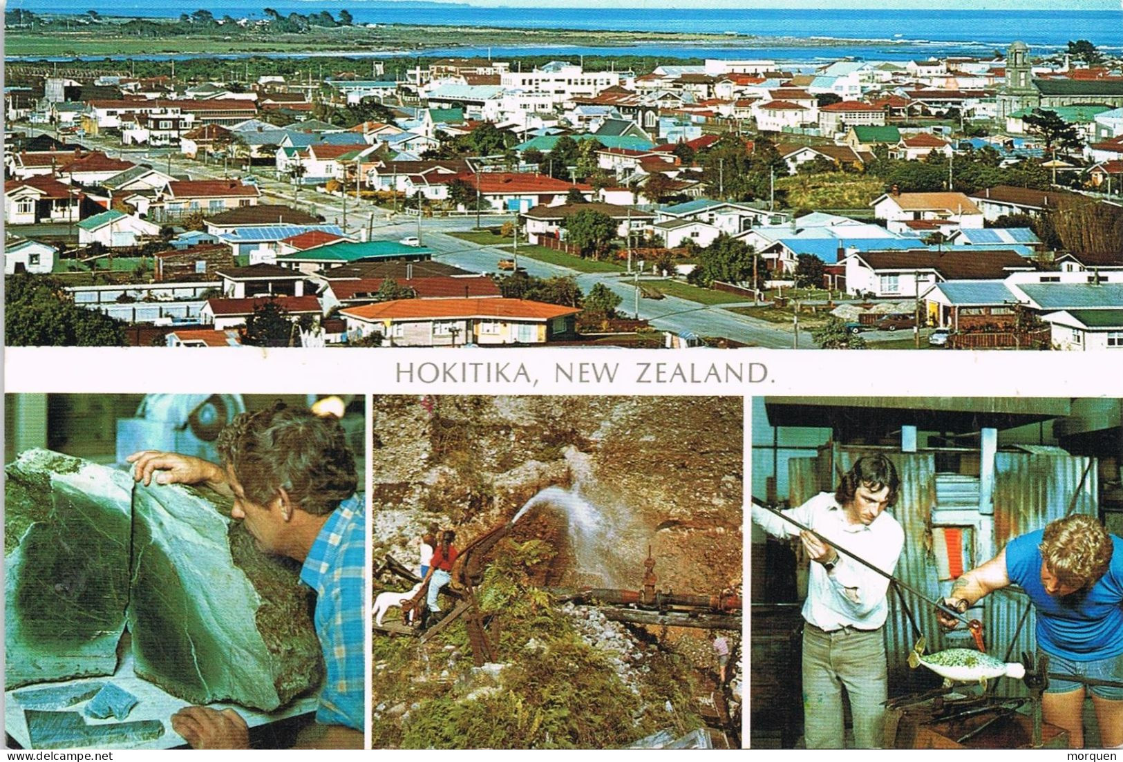 52981. Postal Aerea HOKITIKA (New Zealand) 1982. Vistas De La Poblacion Y Artesania - Storia Postale