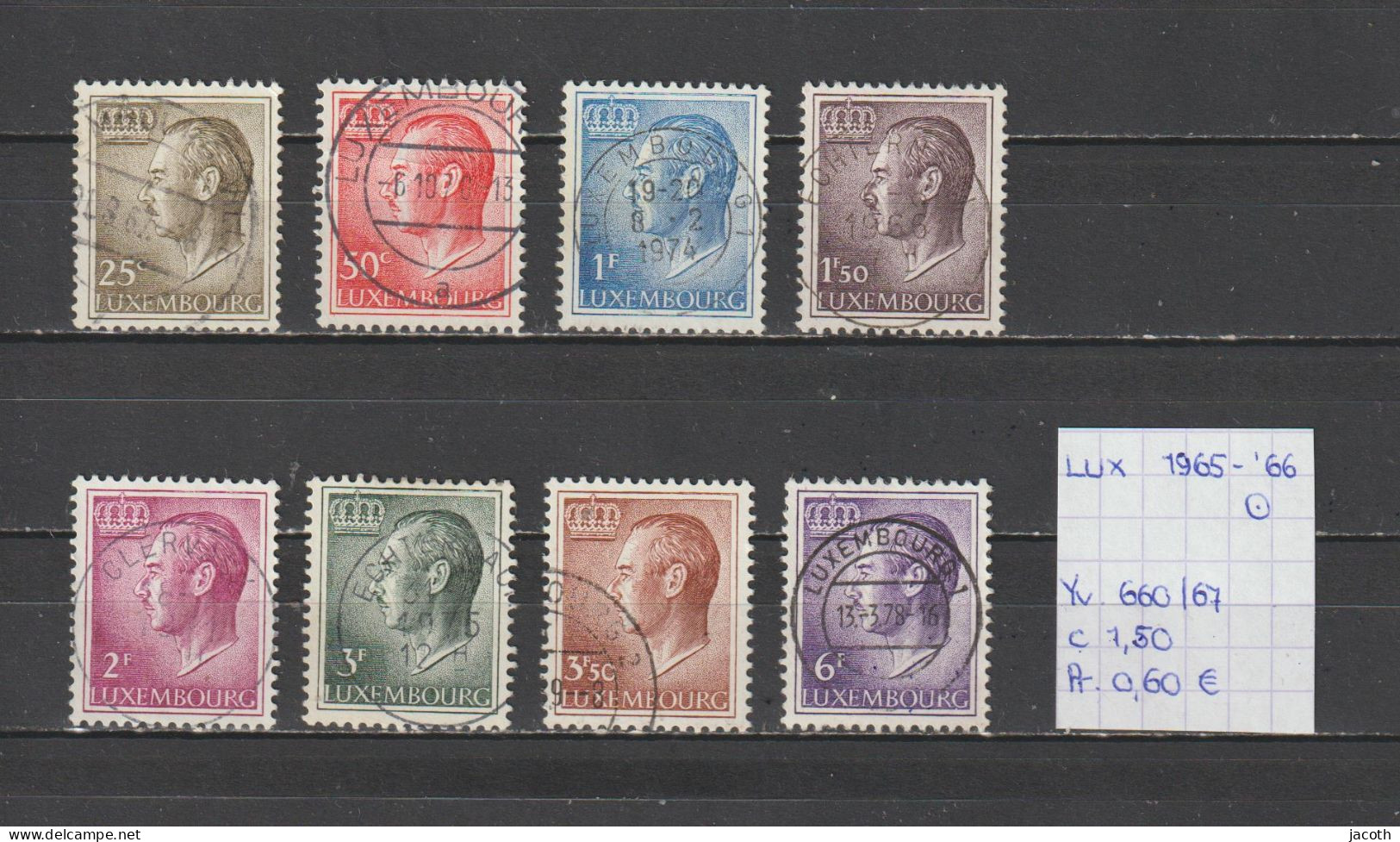 (TJ) Luxembourg 1965-'66 - YT 660/67 (gest./obl./used) - Usados
