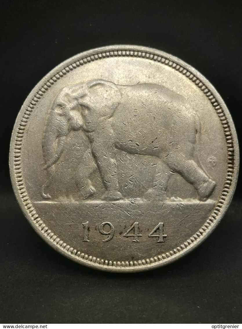 50 FRANCS ARGENT 1944 LEOPOLD III CONGO BELGE / SILVER - 1934-1945: Leopold III