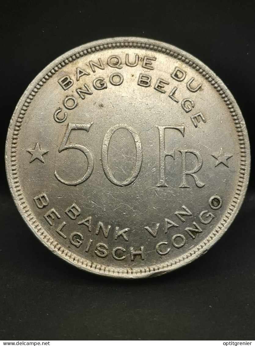 50 FRANCS ARGENT 1944 LEOPOLD III CONGO BELGE / SILVER - 1934-1945: Leopold III.