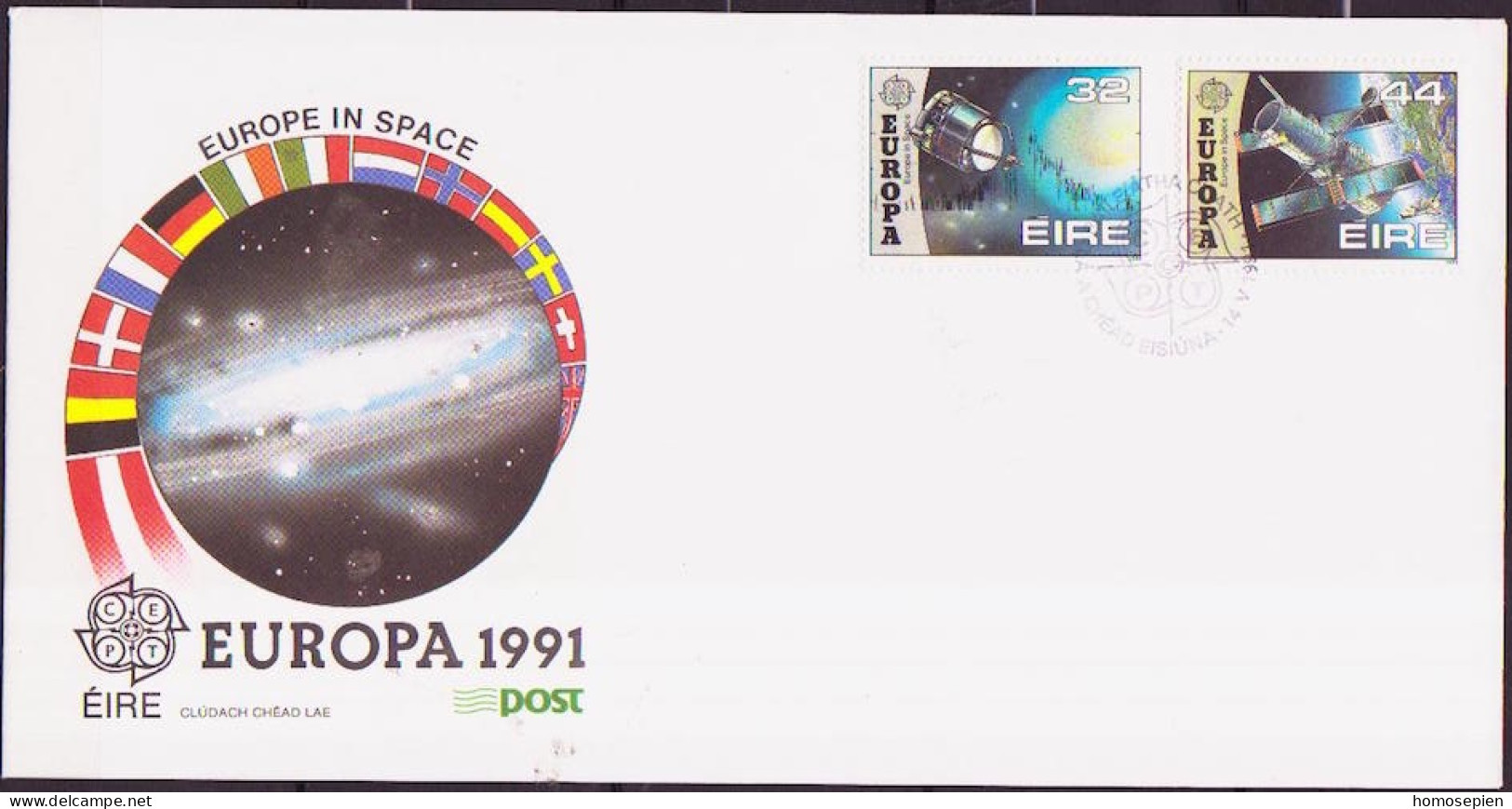 Irlande - Ireland - Irland FDC 1991 Y&T N°762 à 763 - Michel N°759 à 760 - EUROPA - FDC