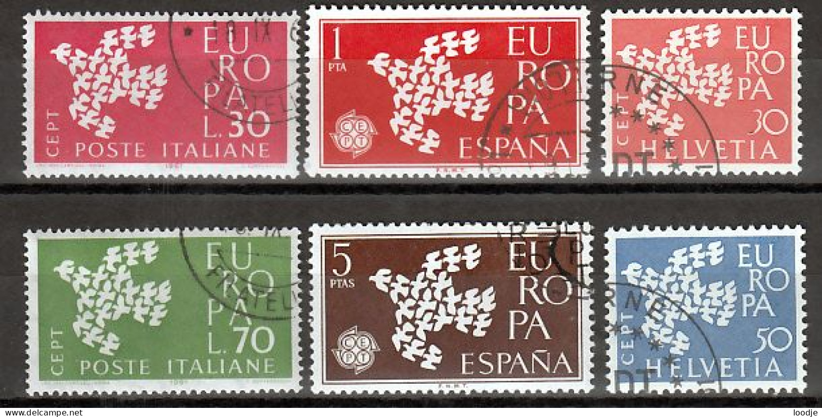 Europa Cept 1961 Div. Gestempeld 2 - 1961