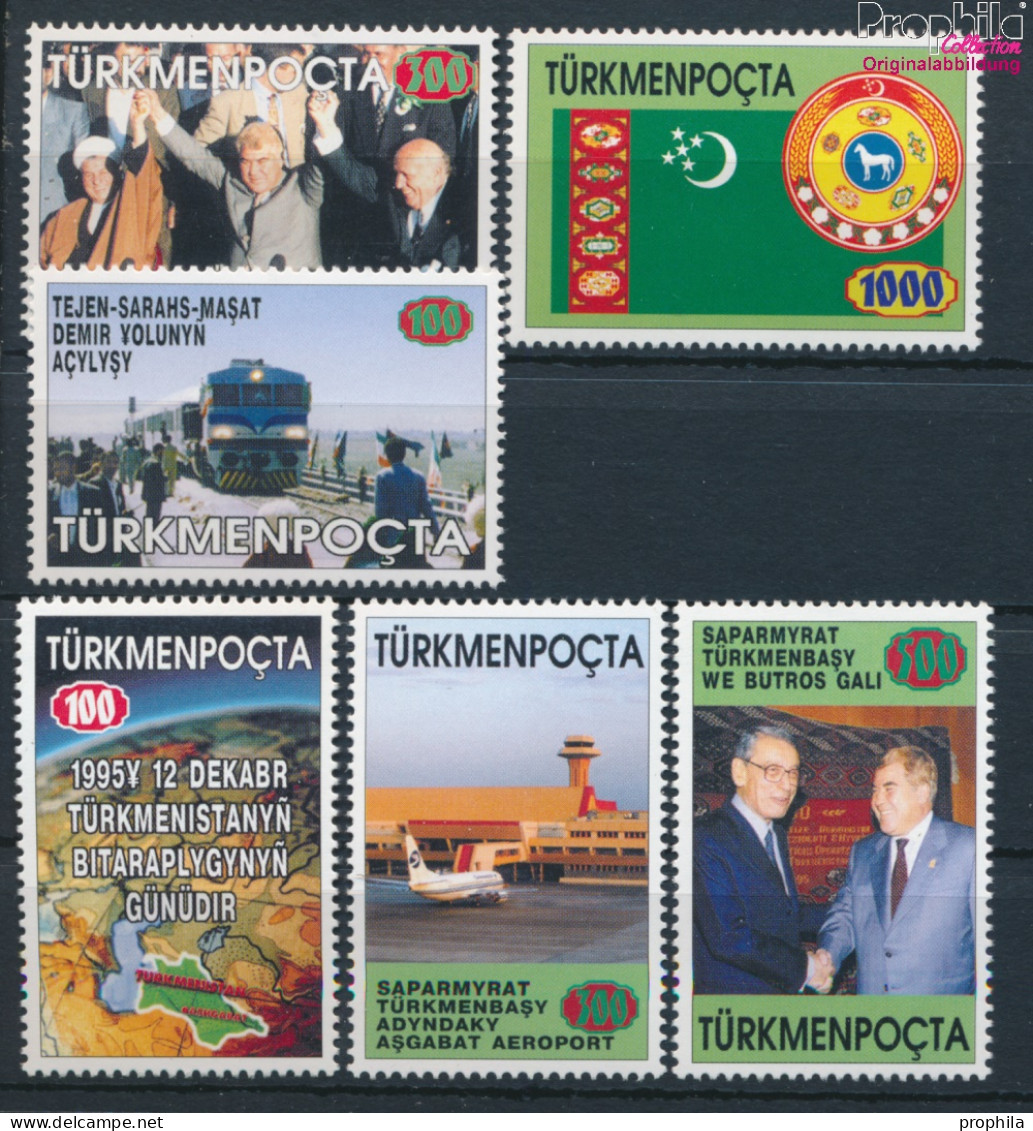 Turkmenistan 54-59 (kompl.Ausg.) Postfrisch 1996 Unabhängigkeit (10221430 - Turkmenistán