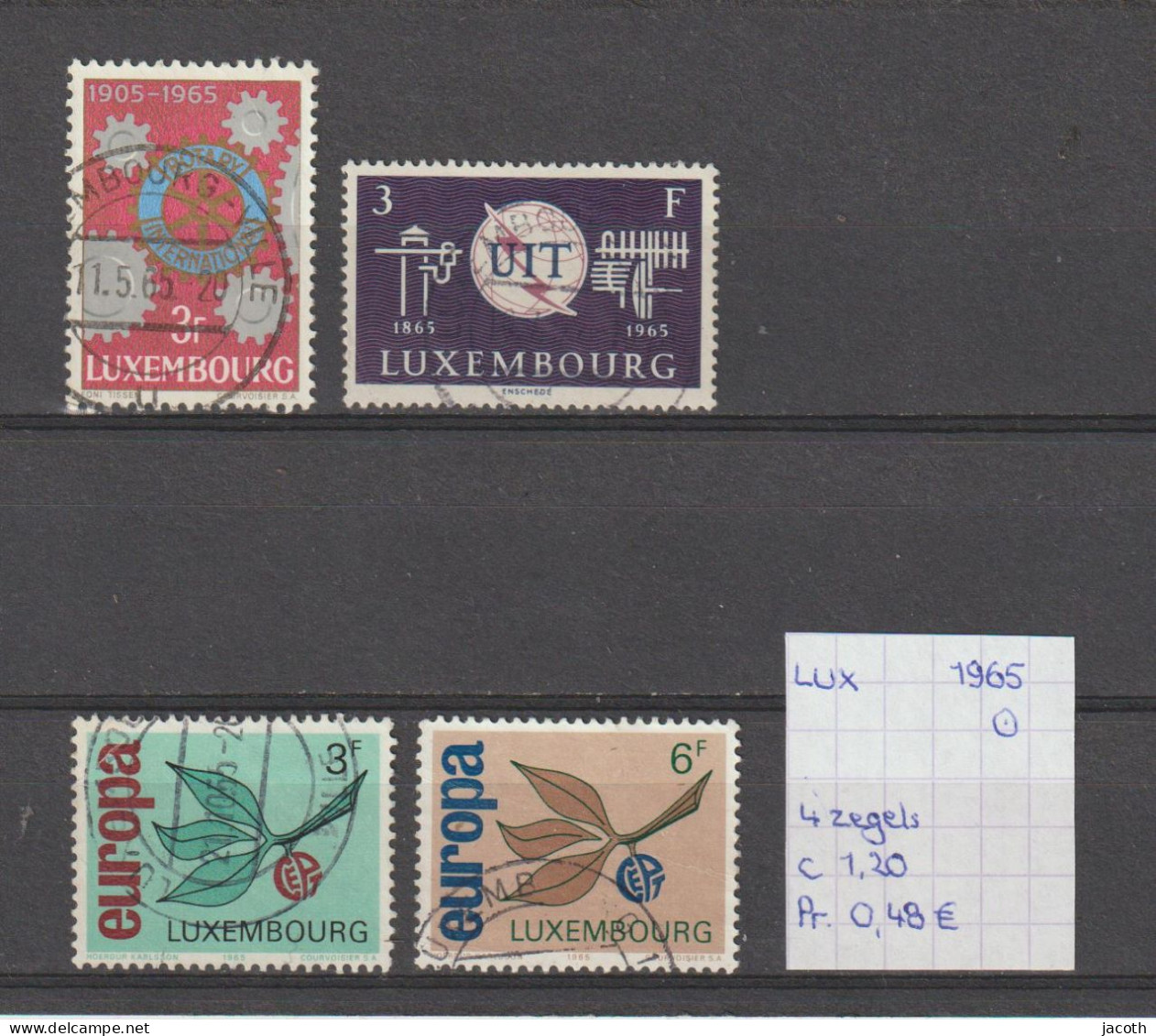 (TJ) Luxembourg 1965 - 4 Zegels (gest./obl./used) - Used Stamps