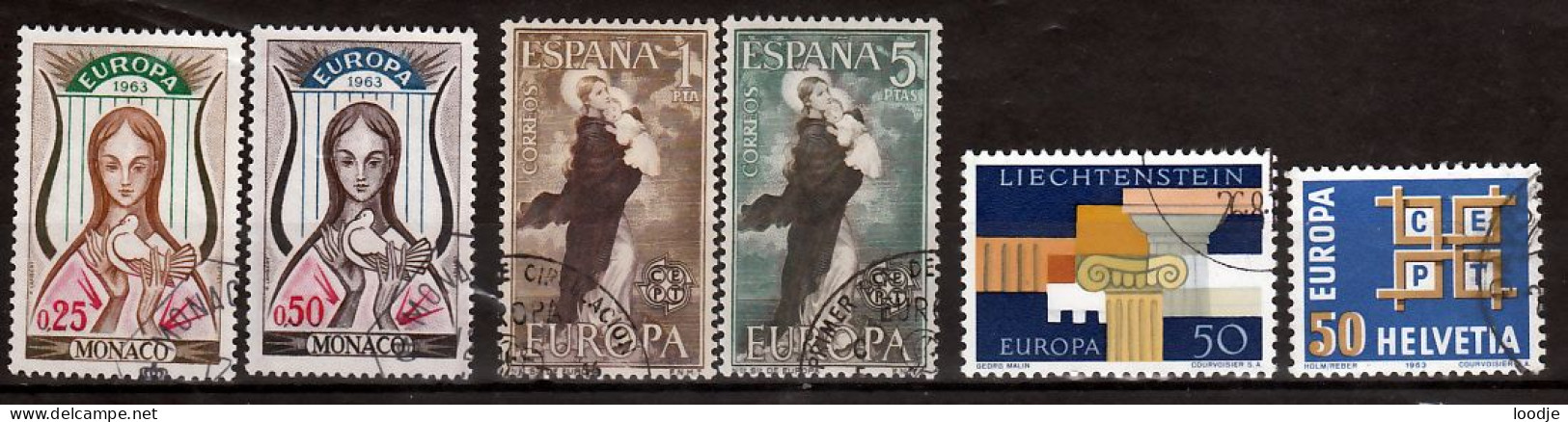 Europa Cept 1963 Div. Gestempeld 3 - 1963