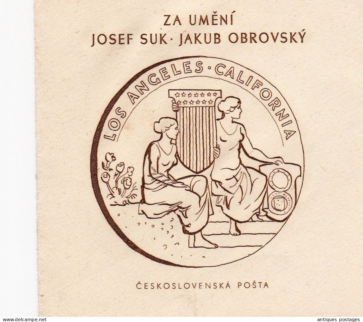 Art Competition Milevsko 1965 Tchécoslovaquie Zagreb Olympics Games Czechoslovakia Yugoslavia Josef Suk Jakub Obrovský - Cartas & Documentos