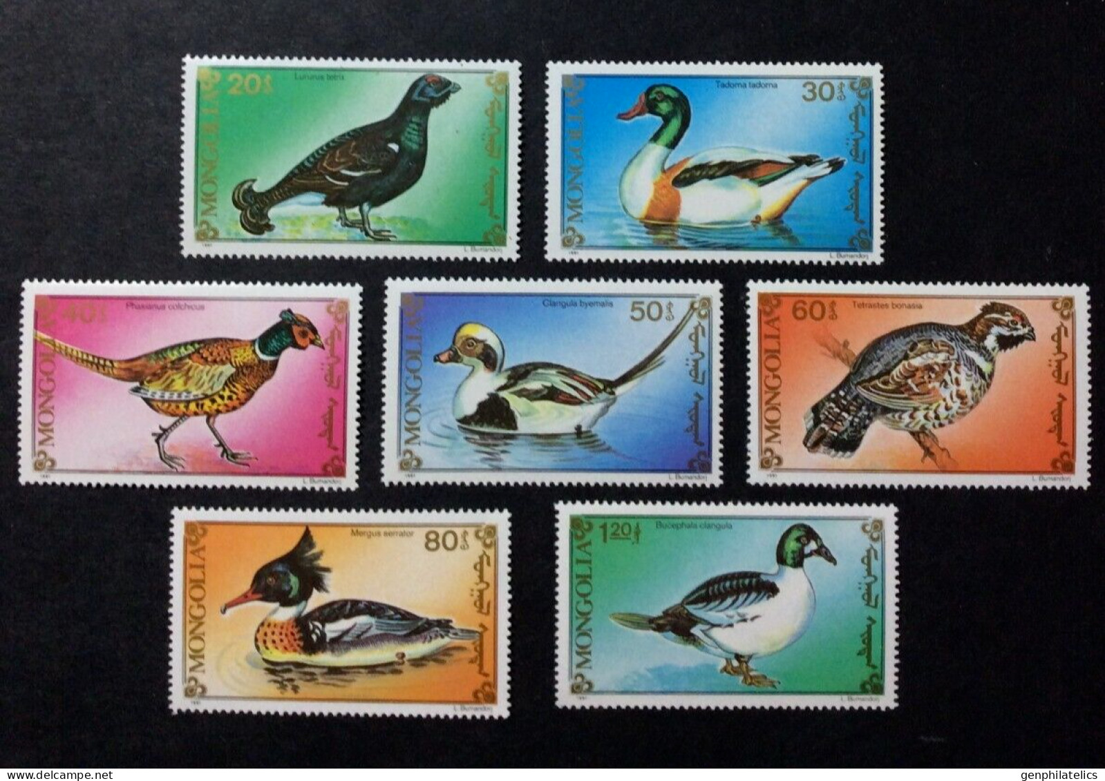 MONGOLIA 1991 FAUNA Animals BIRDS - Fine Set MNH - Mongolie