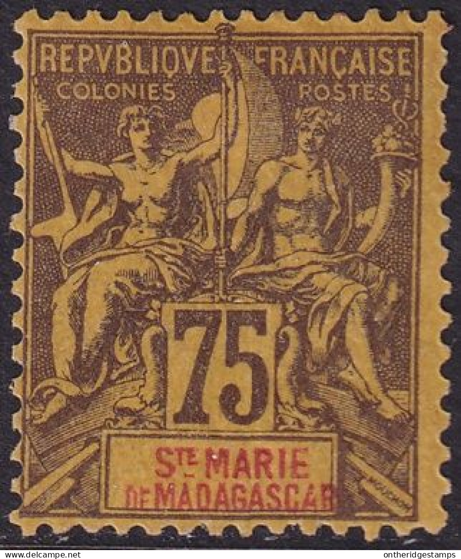 Ste-Marie De Madagascar 1894 Sc 12 Yt 12 MH* Gum Crazing - Nuovi