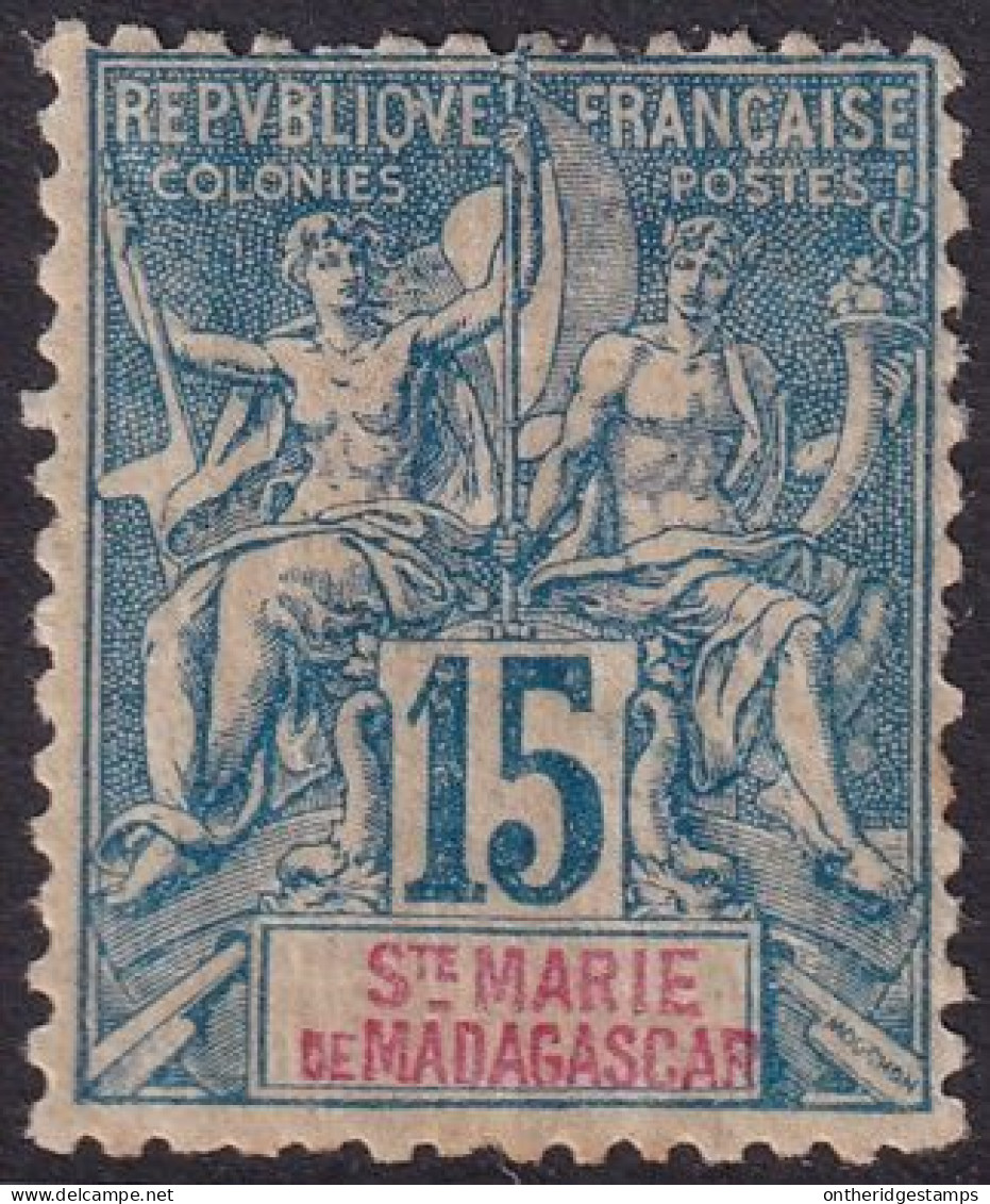 Ste-Marie De Madagascar 1894 Sc 6 Yt 6 MH* Some Perf Damage - Unused Stamps