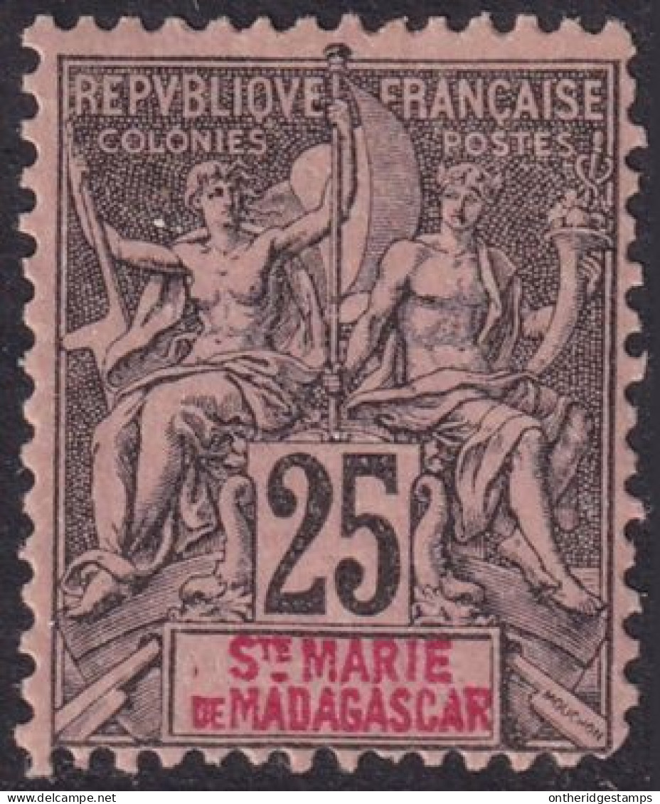 Ste-Marie De Madagascar 1894 Sc 8 Yt 8 MH* Some Perf Damage - Ongebruikt