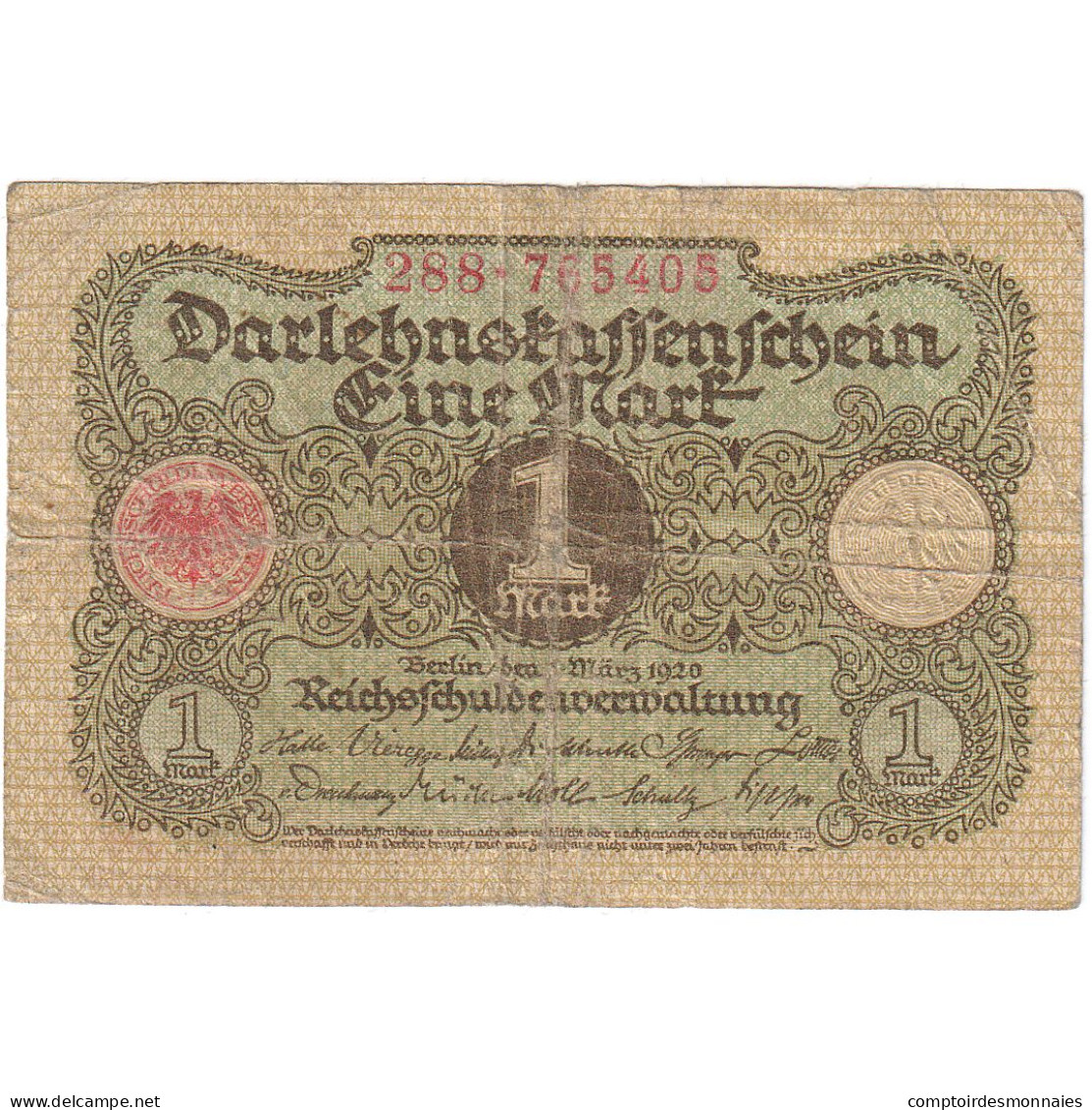 Allemagne, 1 Mark, 1920-03-01, KM:58, TB - 1 Mark