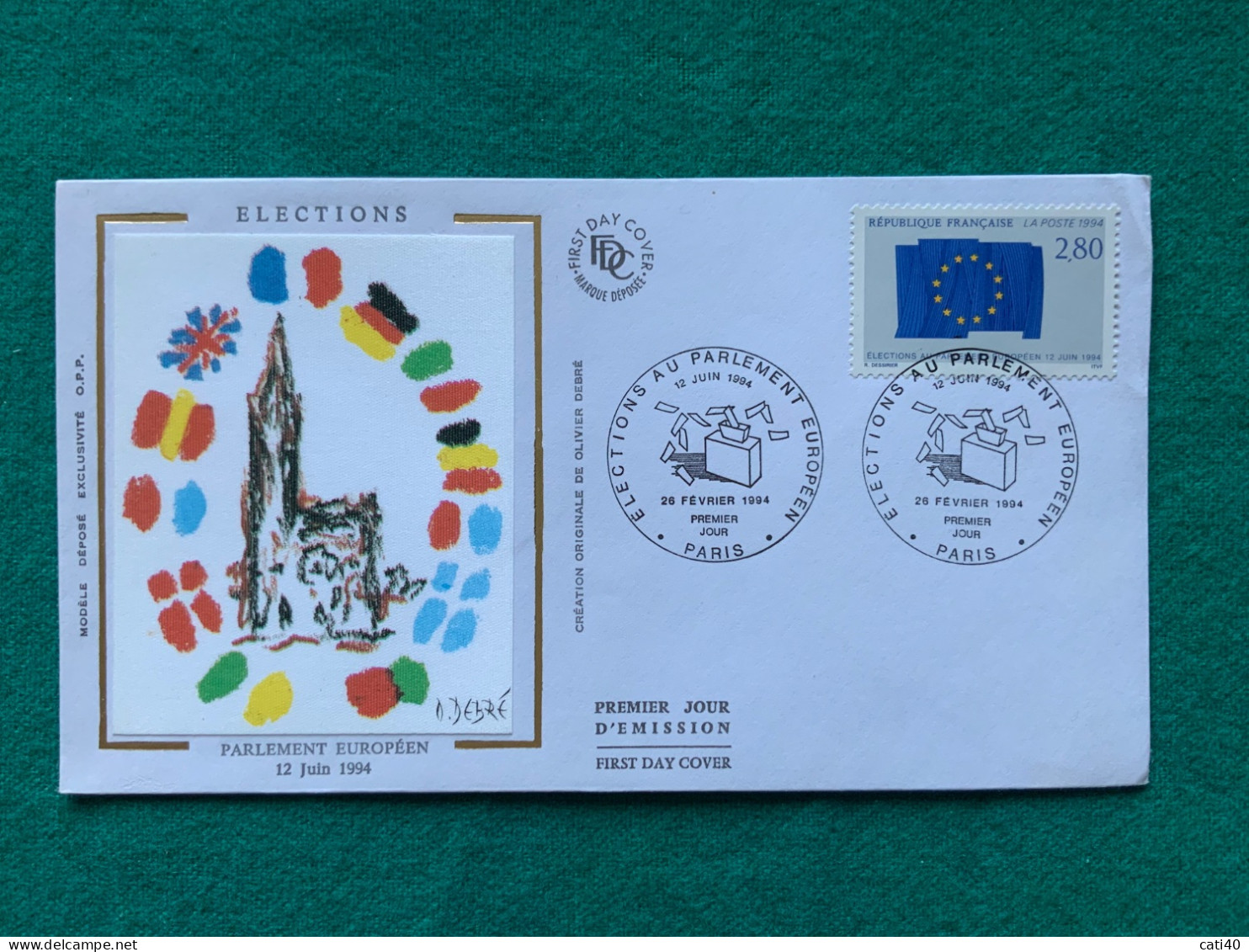 FRANCIA -  ELEZIONE PARLAMENTO EUROPEO - PARIS -   FDC  1994 - Storia Postale