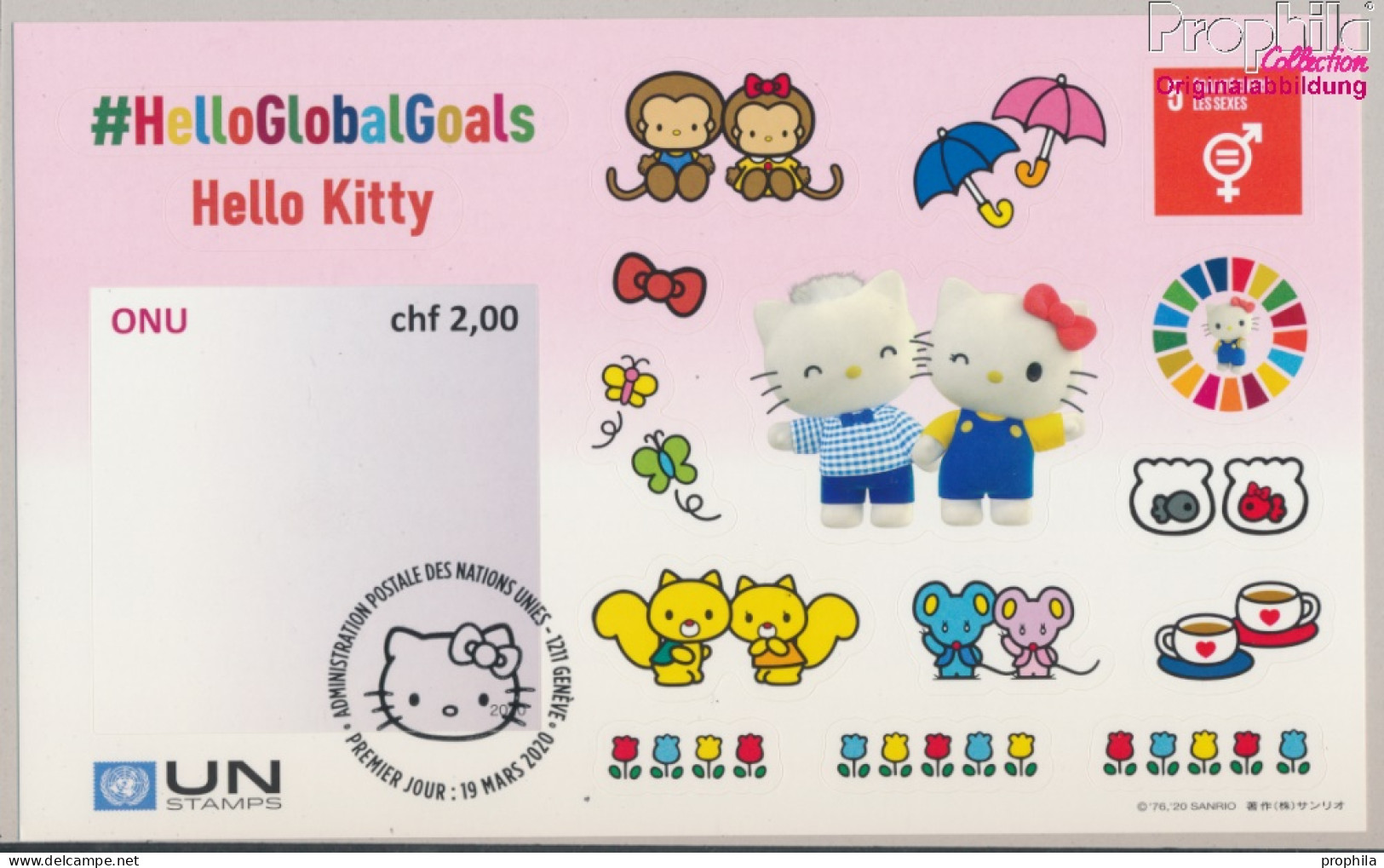 UNO - Genf Block58 (kompl.Ausg.) Gestempelt 2020 Hello Kitty (10257119 - Used Stamps