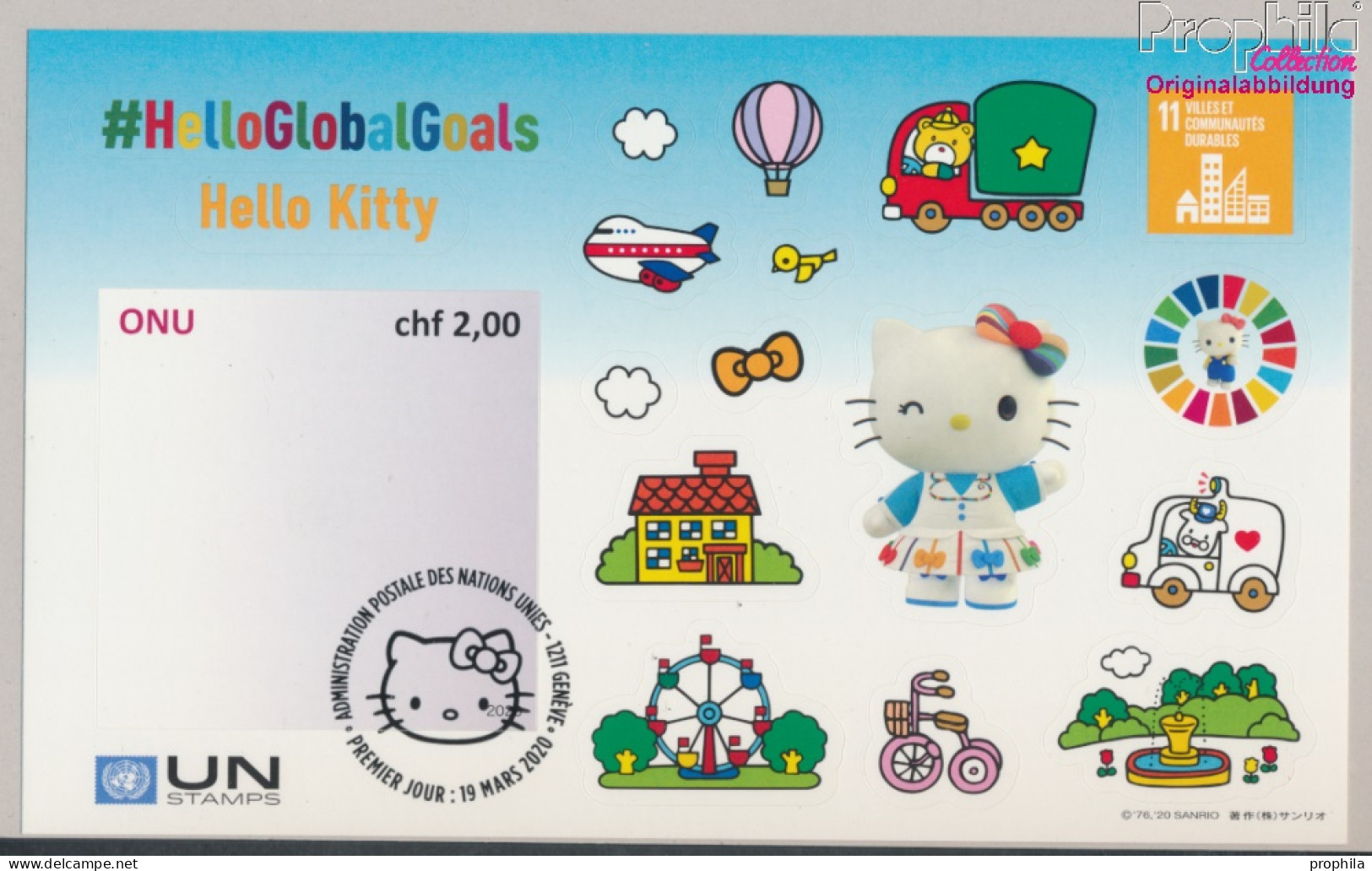 UNO - Genf Block59 (kompl.Ausg.) Gestempelt 2020 Hello Kitty (10257118 - Used Stamps