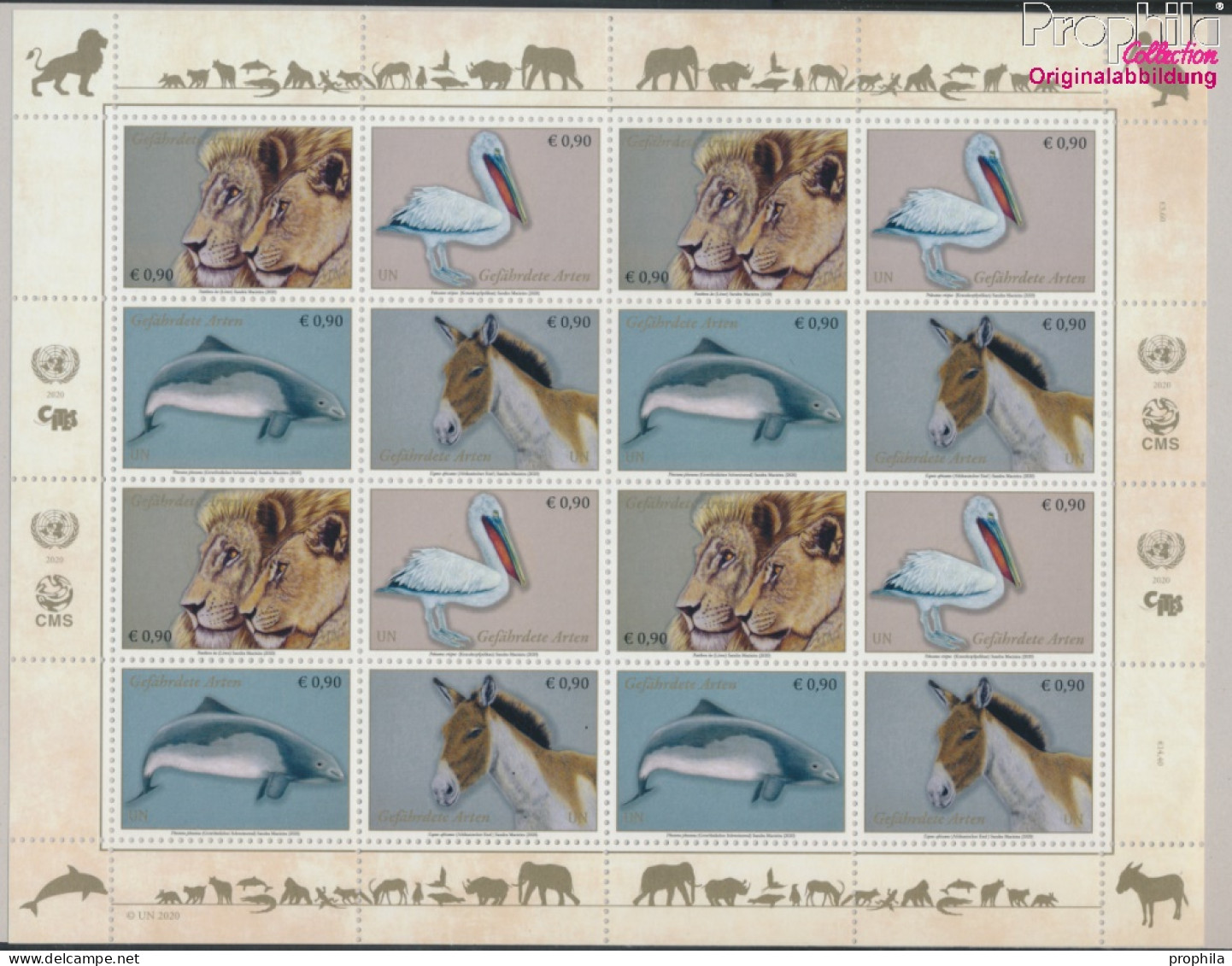 UNO - Wien 1078-1081Klb Kleinbogen (kompl.Ausg.) Postfrisch 2020 Gefährdete Arten (10257094 - Unused Stamps