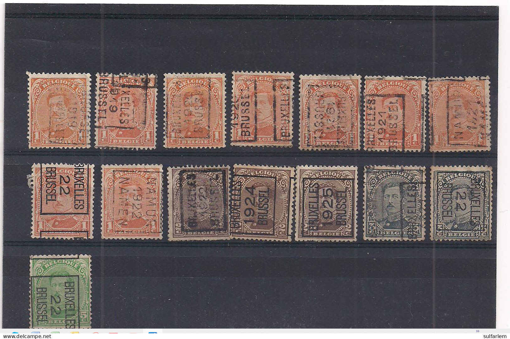 Belgique Préoblitérés  COB 135,136,183 - Typo Precancels 1922-26 (Albert I)