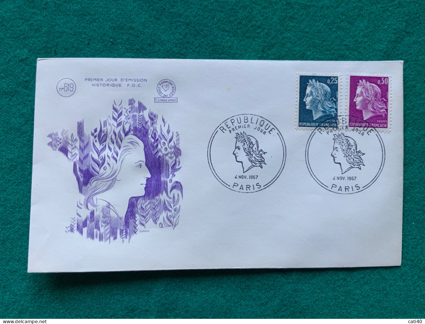 FRANCIA - MARIANNE  -   FDC 1967 - Briefe U. Dokumente