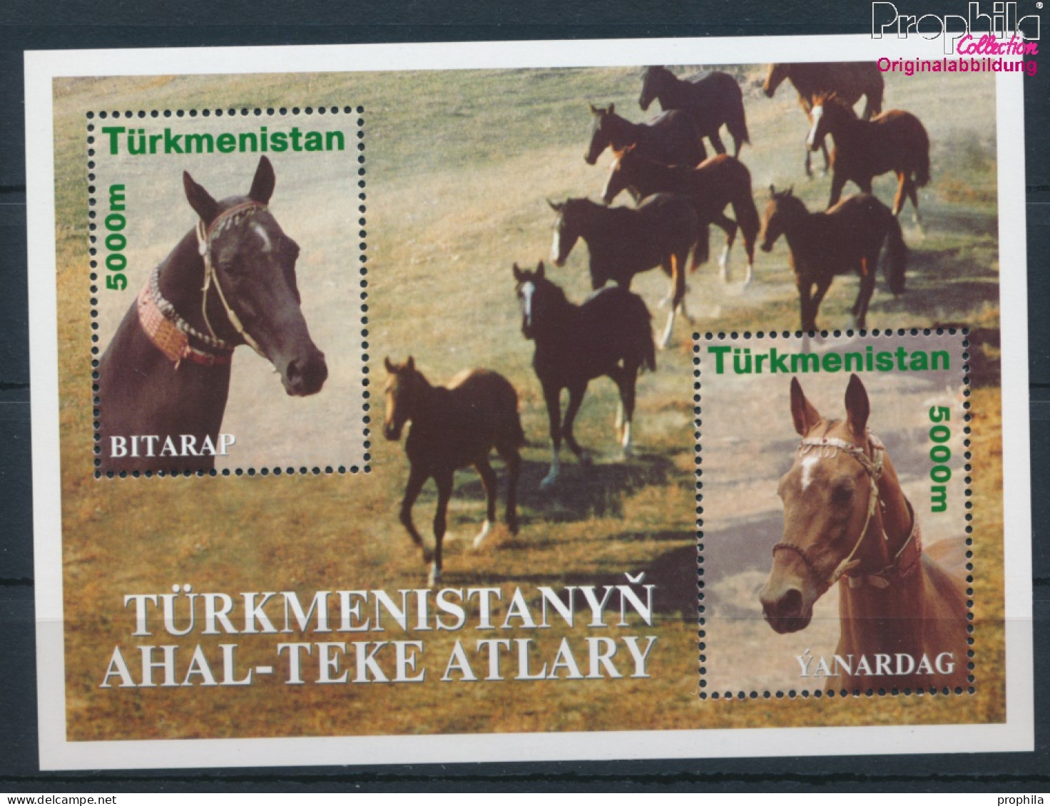 Turkmenistan Block10 Postfrisch 2001 Achal-Tekkiner-Pferde (10221426 - Turkmenistan