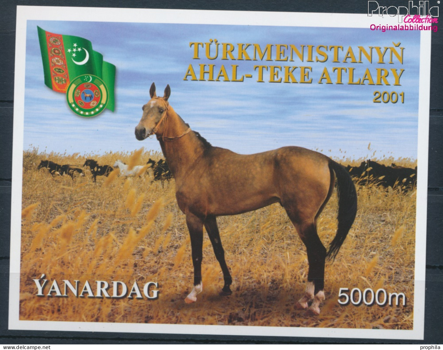 Turkmenistan Block11 Postfrisch 2001 Achal-Tekkiner-Pferde (10221425 - Turkmenistán