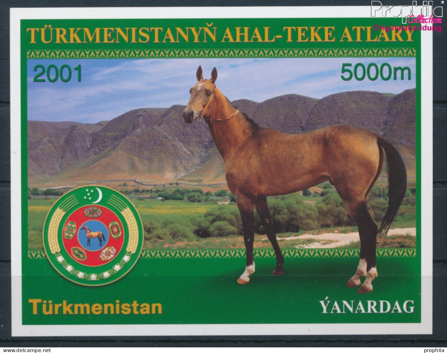 Turkmenistan Block12 Postfrisch 2001 Achal-Tekkiner-Pferde (10221424 - Turkmenistán