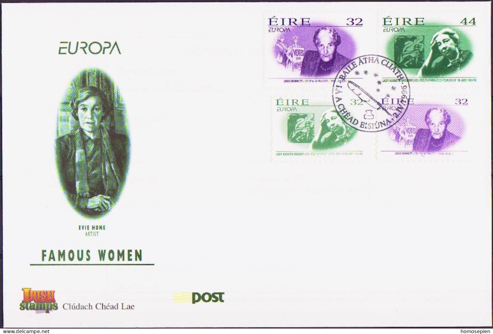 Europa CEPT 1996 Irlande - Ireland - Irland FDC Y&T N°943 à 946 - Michel N°940 à 943 - Gommé Et Autoadhésif - 1996