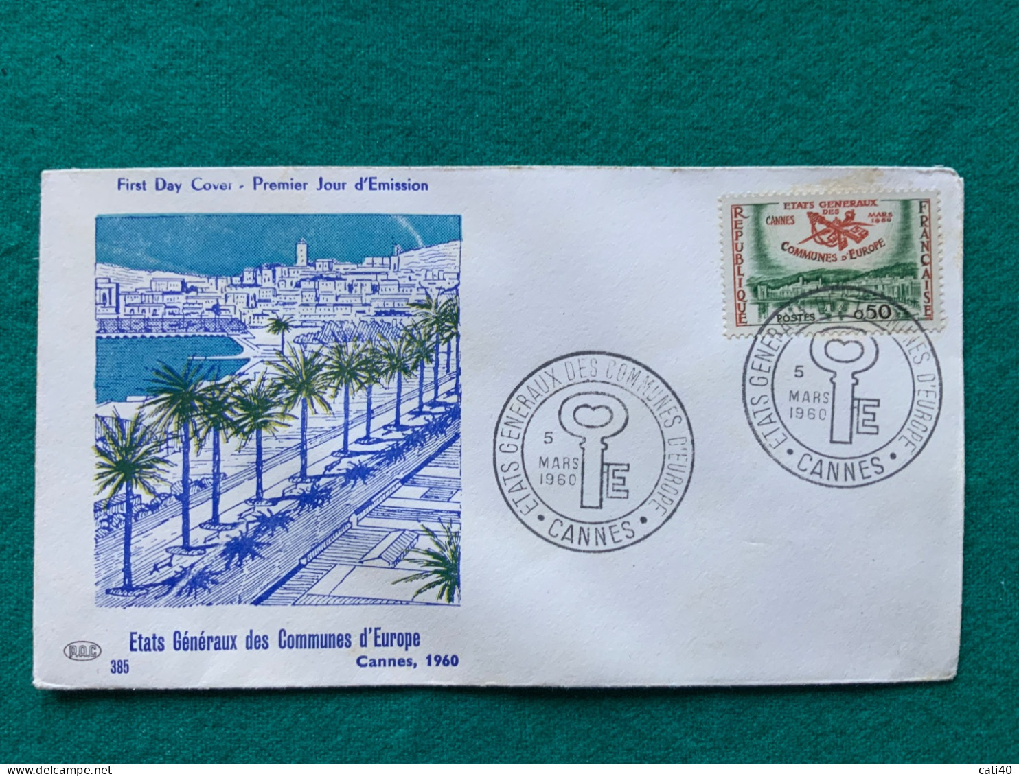 FRANCIA - CANNES - STATI GENERALI DEI COMUNI D'EUROPA    -   FDC 1960 - Covers & Documents