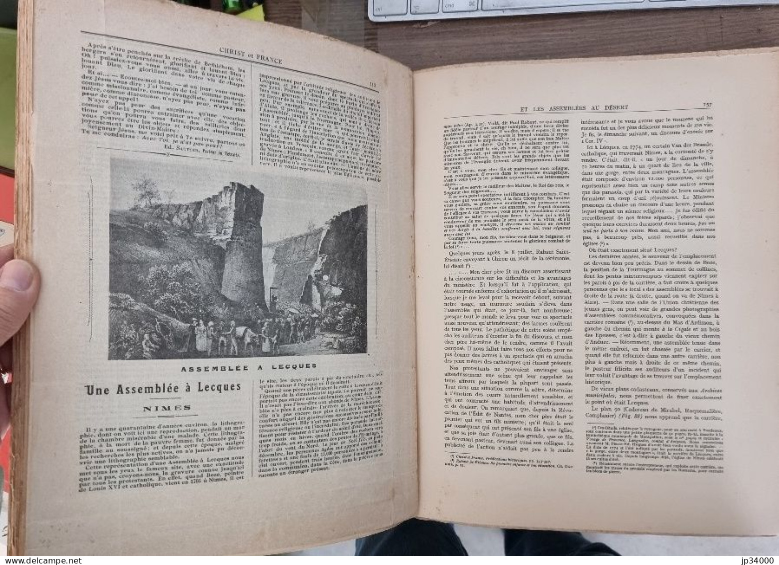 Nos garrigues et les assemblées au Désert. Eglise de Nimes sous la croix 1685-1792 (A.Doumergue)1924