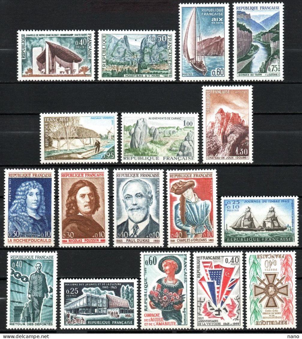 Année 1965 - Année Complète (sauf 5 Timbres), Soit 27 Timbres - Neuf */ ** - 1960-1969