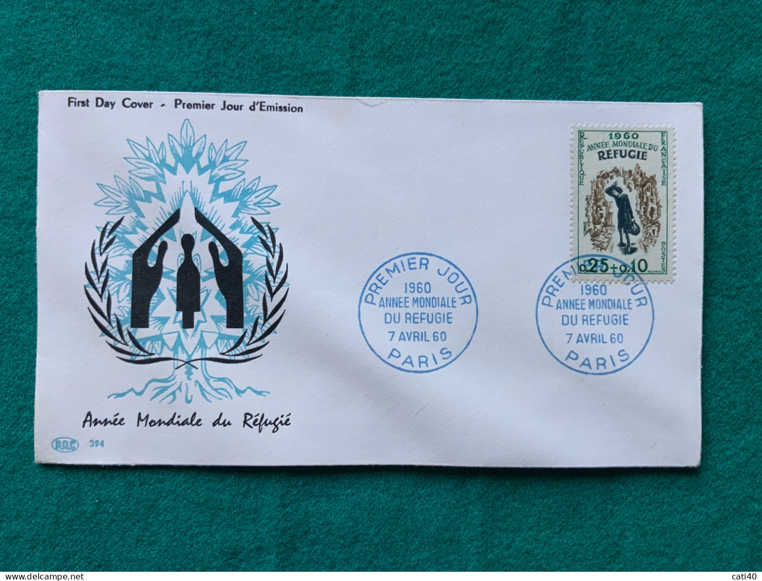 FRANCIA - ANNO MONDIALE DEL RIGUGIATO -   FDC 1960 - Brieven En Documenten