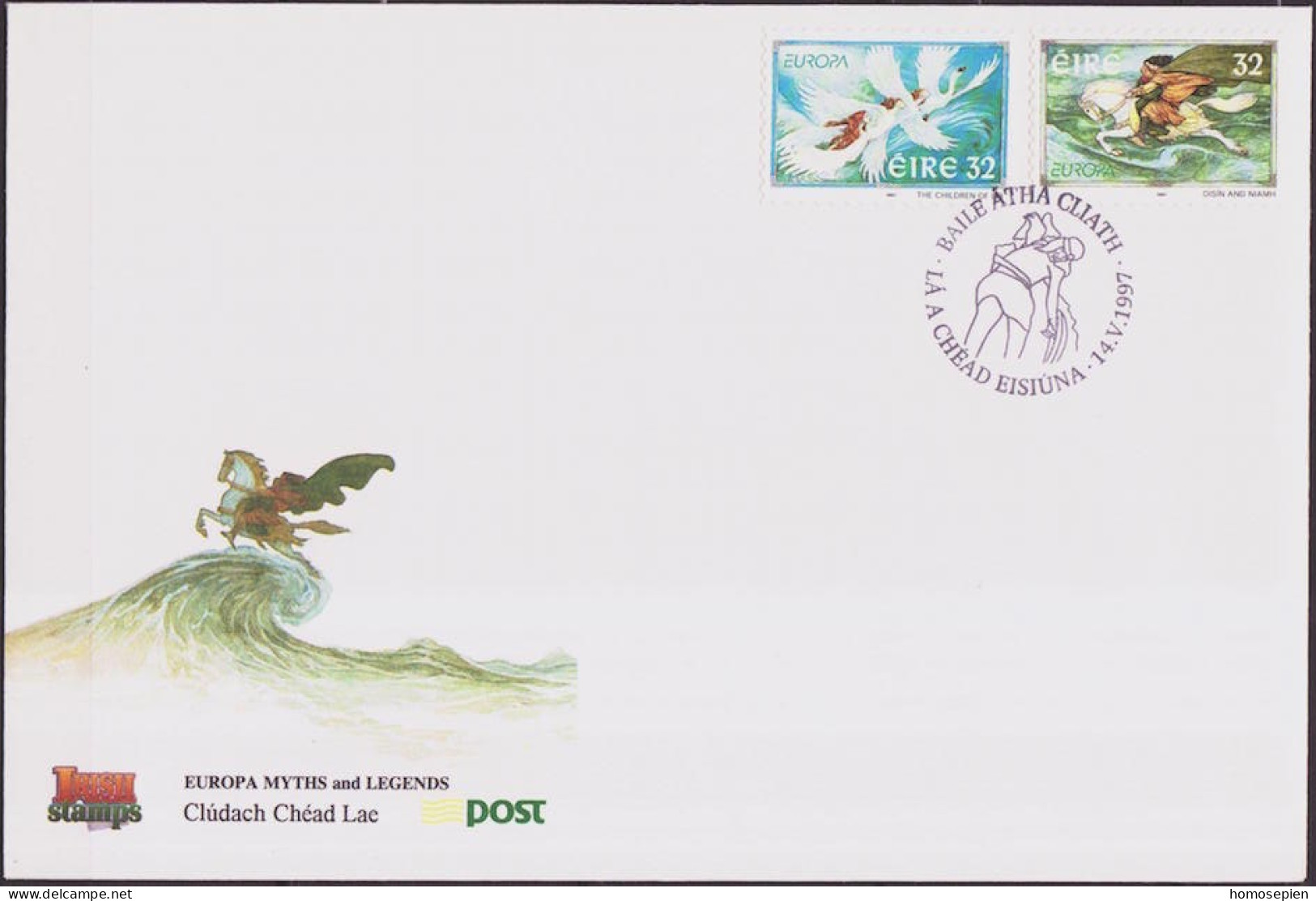 Irlande - Ireland - Irland FDC 1997 Y&T N°1005 à 1006 - Michel N°1002 à 1003 - EUROPA - Autoadhésif - FDC