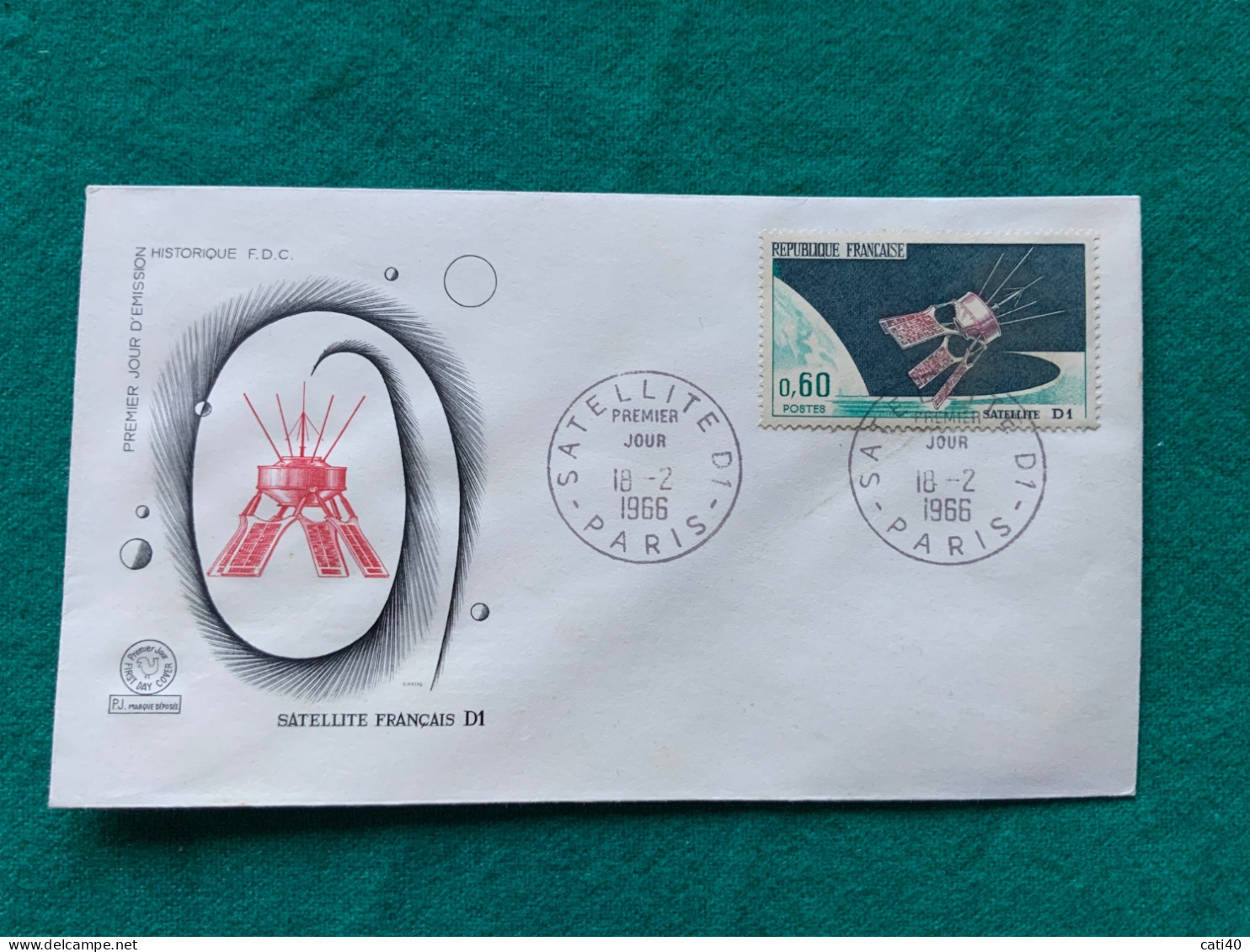 FRANCIA - SPAZIO - SATELLITE  FRANCAISE D1   -   FDC 1966 - Storia Postale