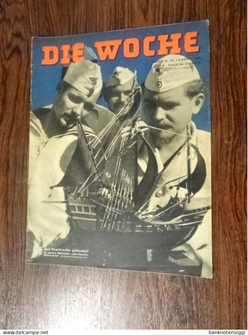1 Zeitung "Die Woche"  Heft 3. Berlin 20 Januar 1943 - Hedendaagse Politiek