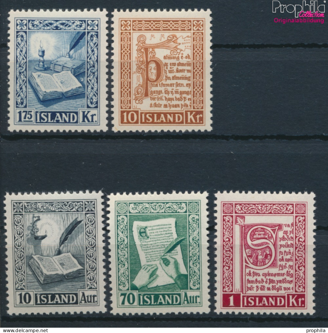 Island 287-291 (kompl.Ausg.) Postfrisch 1953 Alte Island-Manuskripte (10221500 - Neufs