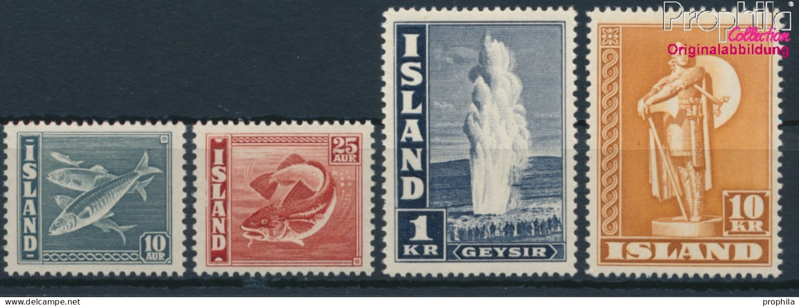 Island Postfrisch Freimarken 1945 Landestypische Motive  (10221493 - Nuovi