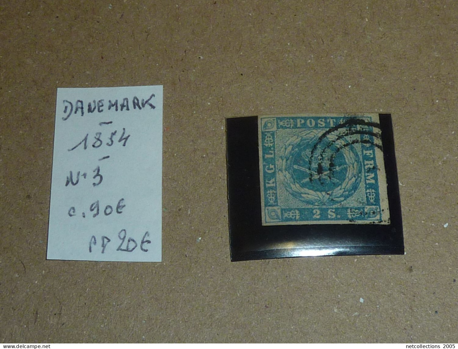 DANEMARK 1854 N°3 OBLITEREE (C.V) - Used Stamps