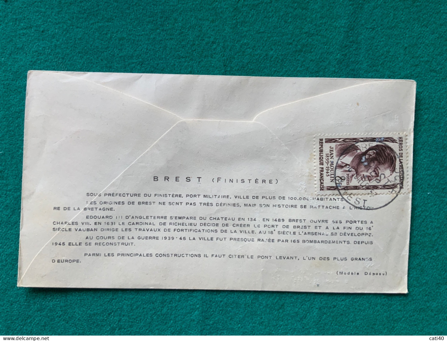 FRANCIA - LE PORT DE BREST  - FDC 1957 - VIAGGIATA - Storia Postale