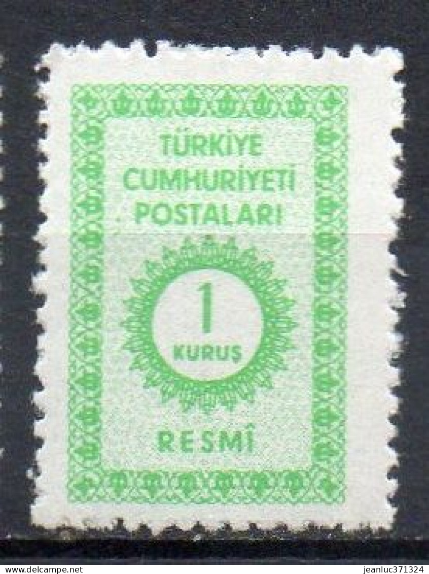 TURQUIE N° Serv 96 ** Y&T 1965 Soleil - Dienstmarken