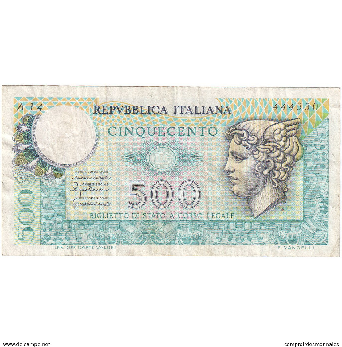 Italie, 500 Lire, KM:95, TB - 500 Liras