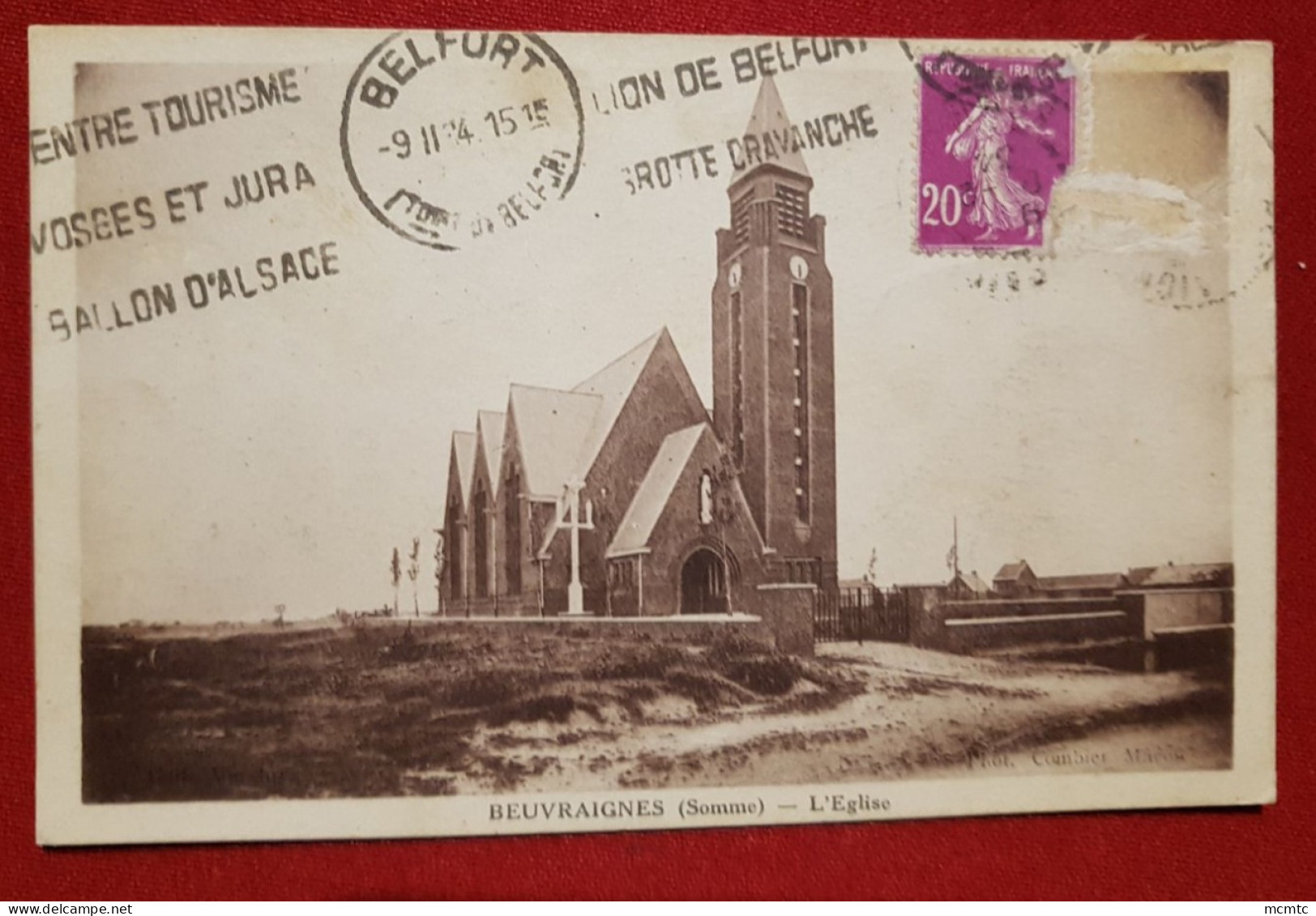 CPA Abîmée  -  Beuvraignes  -(Somme) - L'église - Beuvraignes