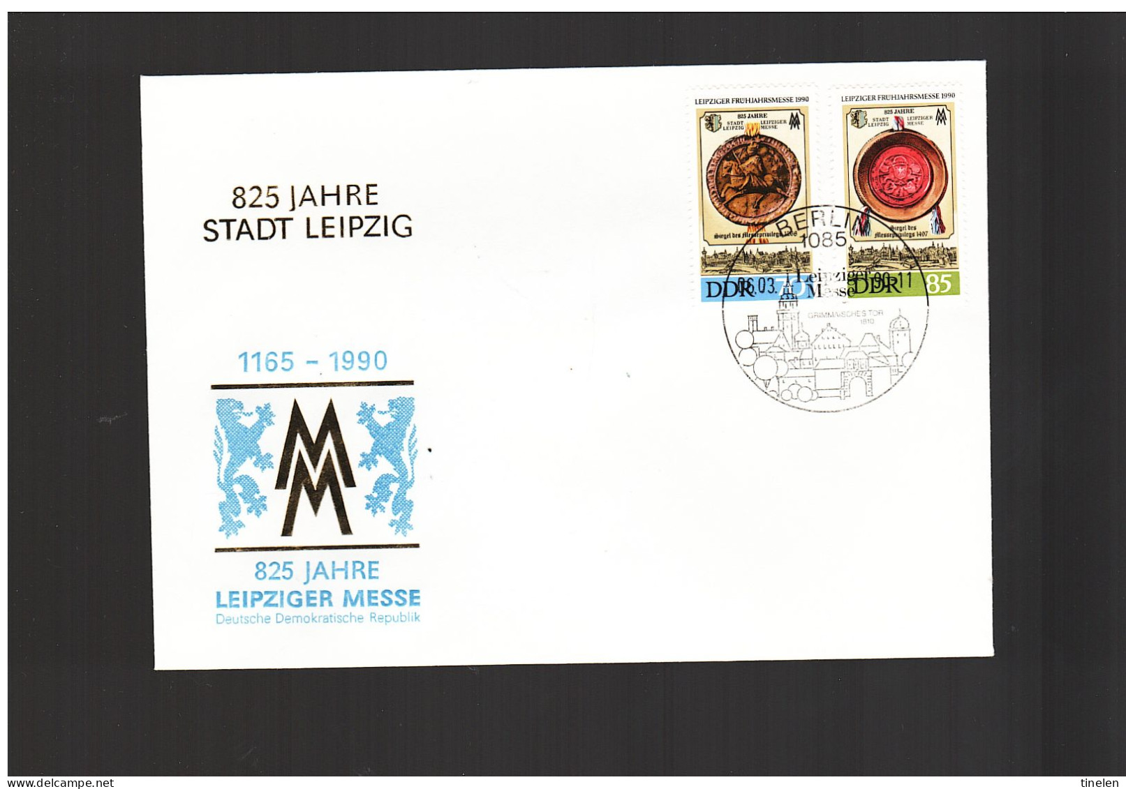 DDR -  1990  Fdc 825° Città Di Lipsia  (Leipsiger Messe) - 1981-1990